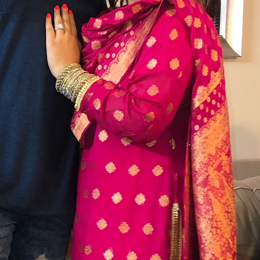Hot Pink Pakistani Suit